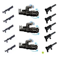 LEGO Star Wars / Little Arms Waffenset: 3 x Minigun Pathmaker (Z-6 Rotationsblaster) und 5 x Tommy Gun (Maschinenpistole) sowie 5 x Rifle f�r Clone Trooper + transneongelbfarbenen Stern - Insgesamt 13 TOP Waffen f�r Ihre Sammlung