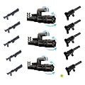 LEGO Star Wars / Little Arms Waffenset: 3 x Minigun Pathmaker (Z-6 Rotationsblaster) und 5 x Tommy Gun (Maschinenpistole) sowie 5 x Rifle f�r Clone Trooper + transneongelbfarbenen Stern - Insgesamt 13 TOP Waffen f�r Ihre Sammlung