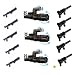 LEGO Star Wars / Little Arms Waffenset: 3 x Minigun Pathmaker (Z-6 Rotationsblaster) und 5 x Tommy Gun (Maschinenpistole) sowie 5 x Rifle f�r Clone Trooper + transneongelbfarbenen Stern - Insgesamt 13 TOP Waffen f�r Ihre Sammlung