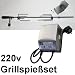 Rotisserie / Grillspie�set, Grill - Motor in Edelstahlgeh�use 220V