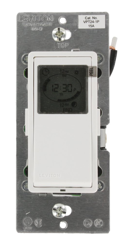 Leviton VPT241PZ Vizia 24Hour Programmable Indoor Timer with