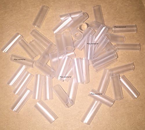 60 Shrinkable Tubes Adhesive Lined Clear Shrinkie for I-tip Itip I Tip Hair Extension Install