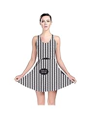 Chevron Print Geometric Print Zig Zag Vintage Stretchy Polyester/Spandex Skater Dress 