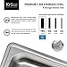 KRAUS 25 Inch Top Mount Single Bowl 18 Gauge Stainless Steel Kitchen Sink with NoiseDefend™ Soundproofing, KTM25