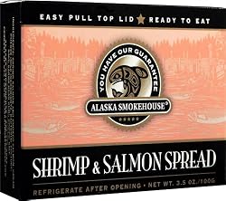 Alaska Smokehouse Shrimp & Salmon Spread Totem Design, 3.5 Ounce Boxes (Pack of 6)