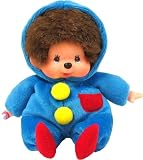 Monchhichi Boy in Blue Jump Suit
