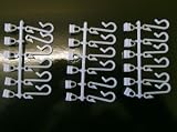 18 REPLACEMENT SHOWER CURTAIN HOOKS TRACK RAIL WHITE