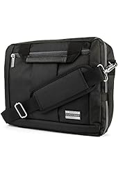 VanGoddy El Prado Three in One Backpack, Briefcase, and Messenger Bag for 15 to 17.3 inch Laptops (Black/Black)