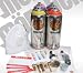 Spray Paint 6 Can Color Box Deal Fold Flat Mask & 10 Caps