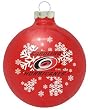 CAROLINA HURRICANES (2 5/8" In Diameter) Glass Logo CHRISTMAS ORNAMENT (Snowflake Design)