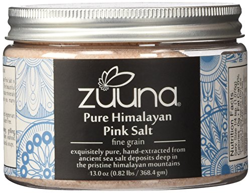 Himalayan Pink Sea Salt by ZUUNA® (Fine Grain) 13.0oz; 100% Natural, Pure PREMIUM Gourmet Sea Salt