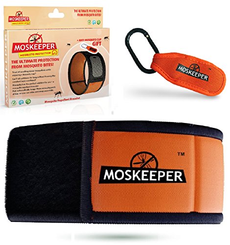 MoskeeperÂ® Mosquito Repellent Bracelet with Free Clip and 4 Repellent Refills Non Toxic 100% Natural Insect Repellent Wrist Bands for Adults & Kids