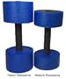 Isokinetics Inc. Brand Water Weights/Dumbbells - 2 Resistance Levels