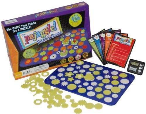Pajaggle Board Set (Blue Board/Lime-Yellow Pieces) by Pajaggle