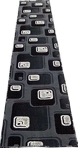 KJGRUG Runner Persian Geometric 3x10 Area Rug Carpet Gray Black Actual Size 2'3 x 10'10'