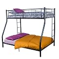 Twin over Full Metal Bunk Bed - Black
