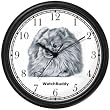 Pomeranian Dog Wall Clock by WatchBuddy Timepieces (White Frame)
