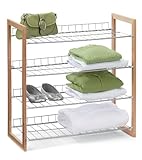 Honey-Can-Do SHO-01384 4-Tier Closet Accessory Shelf, Wood Frame