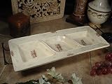 3 section dish with stand antique design - D`Lusso Collections (Set of 12)