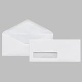 Commercial Envelopes,#10, V-Flap Diagonal Seam, 4-1/8"x9-1/2", White, 50/Box QUA69016