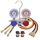Mountain 8204 R-134a Aluminum Manifold Gauge Set with Couplers