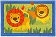 Washable Lighthearted Lions Rug