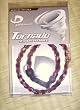Phiten Tornado Titanium Necklace Red Black 18