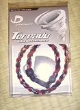 Phiten Tornado Titanium Necklace Red Black 18''