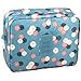 Simmer Stone Portable Travel Camping Hiking Toiletry Hanging Mens/ladies Makeup Cosmetics Wash Bag Case Organizer Holder for Women (blue flower)