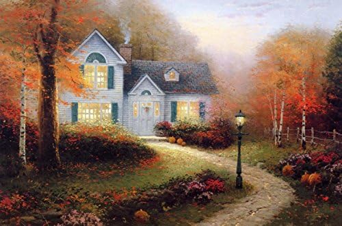 Fashiontopdearls Fashion Cool Thomas kinkade Kincaid painting art autumn Poster HOME WALL Decor Custom Art Deco unframed -1835 size (inch):24x36