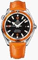 Omega Men's Seamaster Planet Ocean Automatic Chronometer Orange Leather Watch #2908.50.38