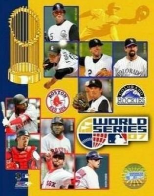 2007 World Series Composite Collage MLB 8x10 Photograph Boston Red Sox & Colorado Rockies