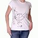 Looptworks Women's Flower Girl Short Sleeve Crew Neck Graphic Tee