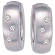 Platinum Fiery Diamonds Hoop Earrings