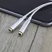 Atalanta 3.5mm Audio Stereo Y Splitter Cable 3.5mm Male to 2 Port 3.5mm Female for Earphone and Headset Splitter Adapter, Compatible with iPhone, Samsung, LG Smartphones, Tablets, MP3 Players