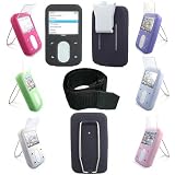 Creative Vision M 30GB Video Protectective Silicone Skin Case with 15" Sports Armband / LCD Sheild / Belt Clip / Video Stand - 7 Color Options -