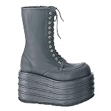 CLEARANCE Demonia Women ZACK-202 4 1/2" black pu-size 7