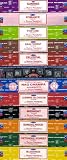 Set of 12 Nag Champa Sunrise Sandalwood Midnight Patchouli Celestial Fortune Blessings Romance Super Hit Jasmine Blossom Rain Forest By Satya