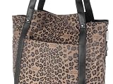 Perlina Joyce Nylon Animal Tote in Brown