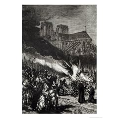 Burning of the Templars, Illustration from "L'Histoire de France" vON Jules Michelet