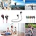 Bluetooth 4.0 Headset Stereo Earphones Wireless Earset Earbuds Sweatproof Sports Running Headphones with Microphone For Andorid IOS Mobile Phones 3D music experience Smart Voice Control (Blue)
