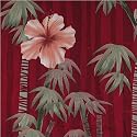 Bamboo Hibiscus Ladies Hawaiian Aloha Blouse