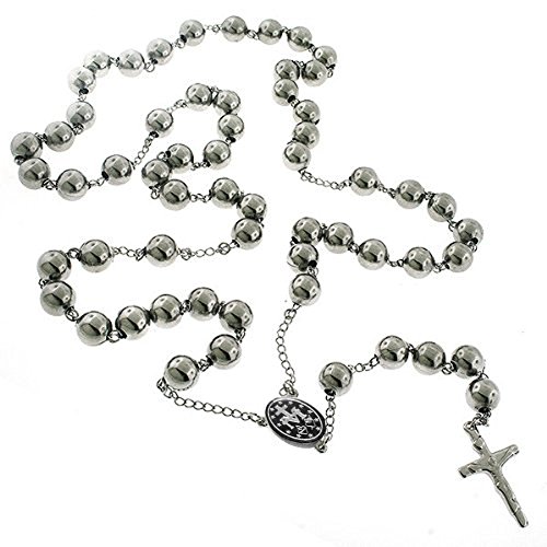 Catholic Stainless Steel Rosary Beads 24