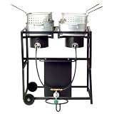 King Kooker KKDFF30T 30-Inch Dual-Burner Outdoor Propane Frying Cart