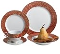 Mikasa Parchment Red 40-Piece Dinnerware Set, Service for 8
