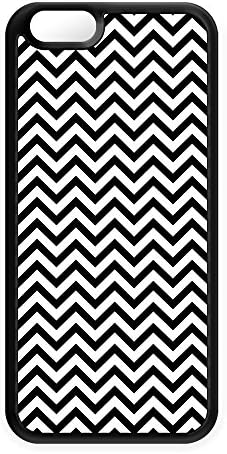 Black and White Chevron ZigZag Pattern Black Silicon Case Snap-On Protective Back Cover Rubber Case for Apple® iPhone 6 by UltraCases + FREE Crystal Clear Screen Protector