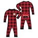 Lazy One Cotton Bear Cheeks Flapjack Pajamas (Red Plaid, 4T)
