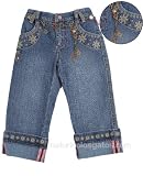 Pampolina Adjustable Waist Embroidered Turn Up