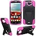 Phone Case for Alcatel Onetouch Pop Icon Pink Silicone Corner with Hard Cover Kickstand