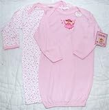 Cutie Pie 2pk Princess Infant Gowns w/ folding cuffs